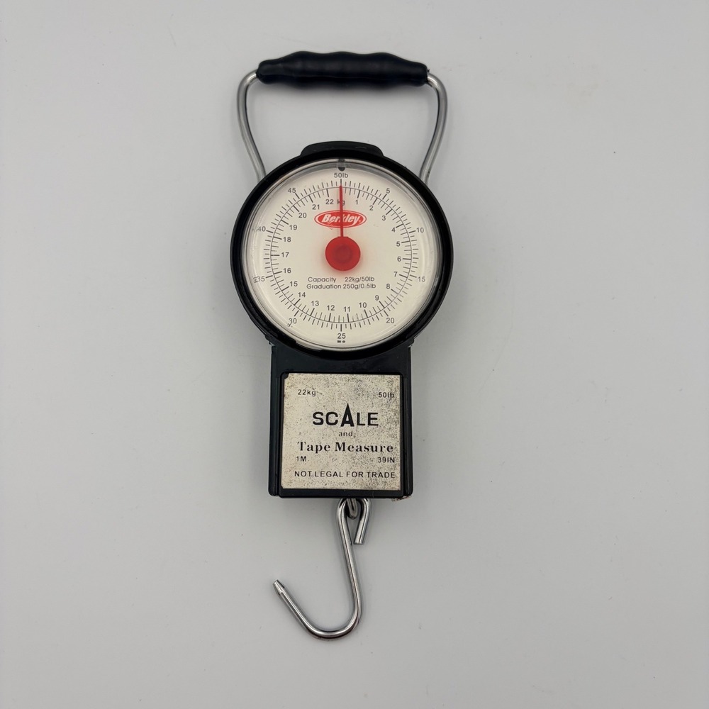 Berkley Scale and Tape Measure Fishing Luggage Weight Hook‎